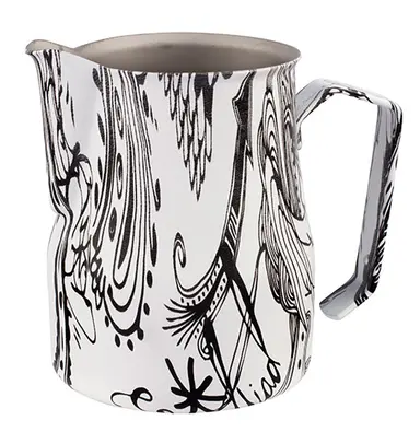 6191 پارچ آرت طرح دار سفید مشکی - Image 1